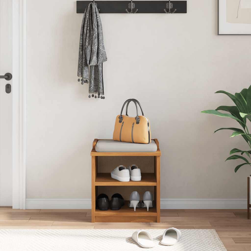 Banc de couloir SANDNES 45x40x50 cm bois de pin massif - XIOS