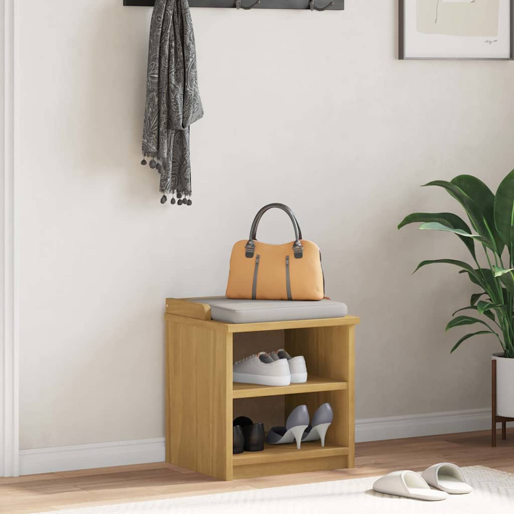 Banc de couloir SANDNES 45x40x50 cm bois de pin massif - XIOS