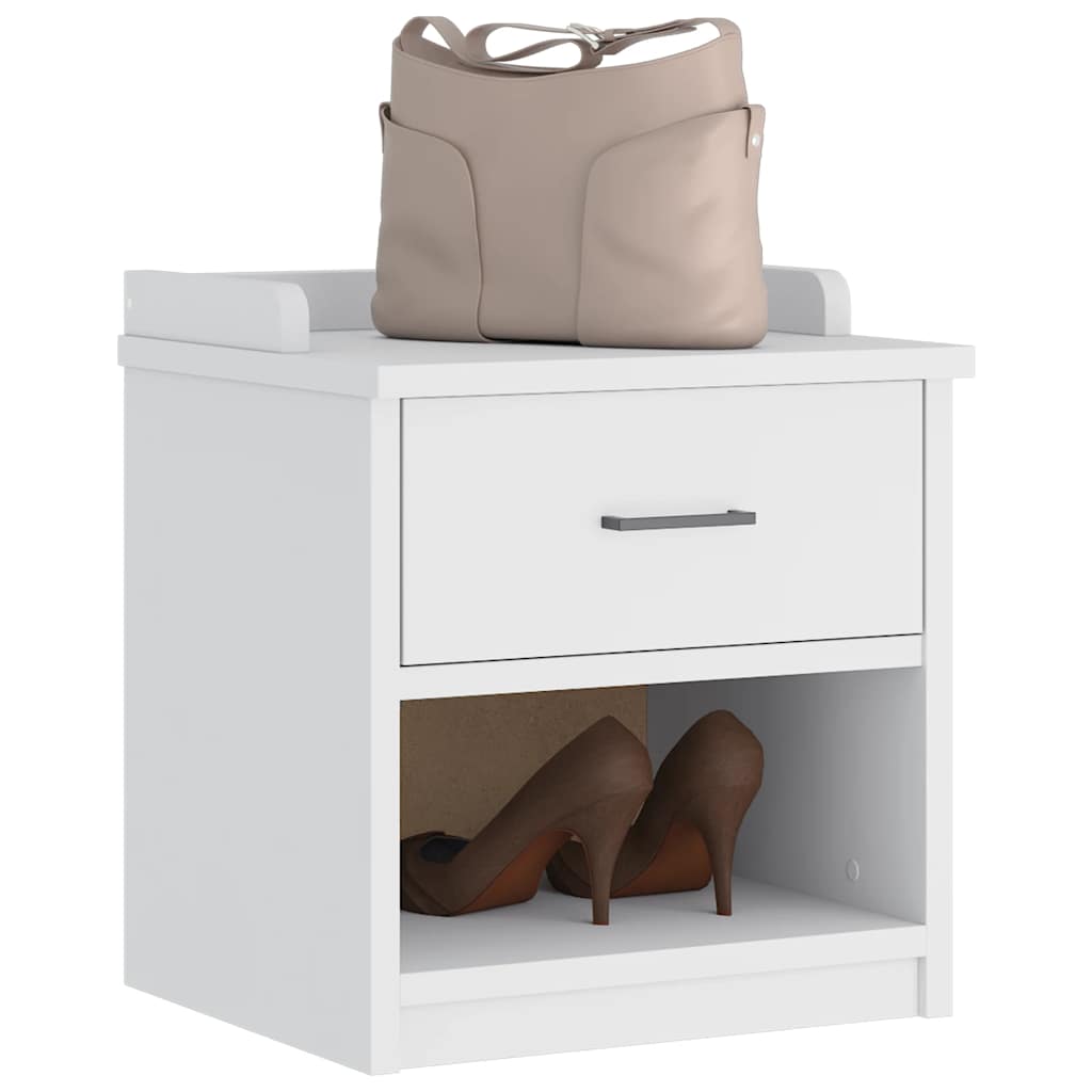 Banc de couloir SANDNES blanc 45x40x50 cm bois de pin massif - XIOS