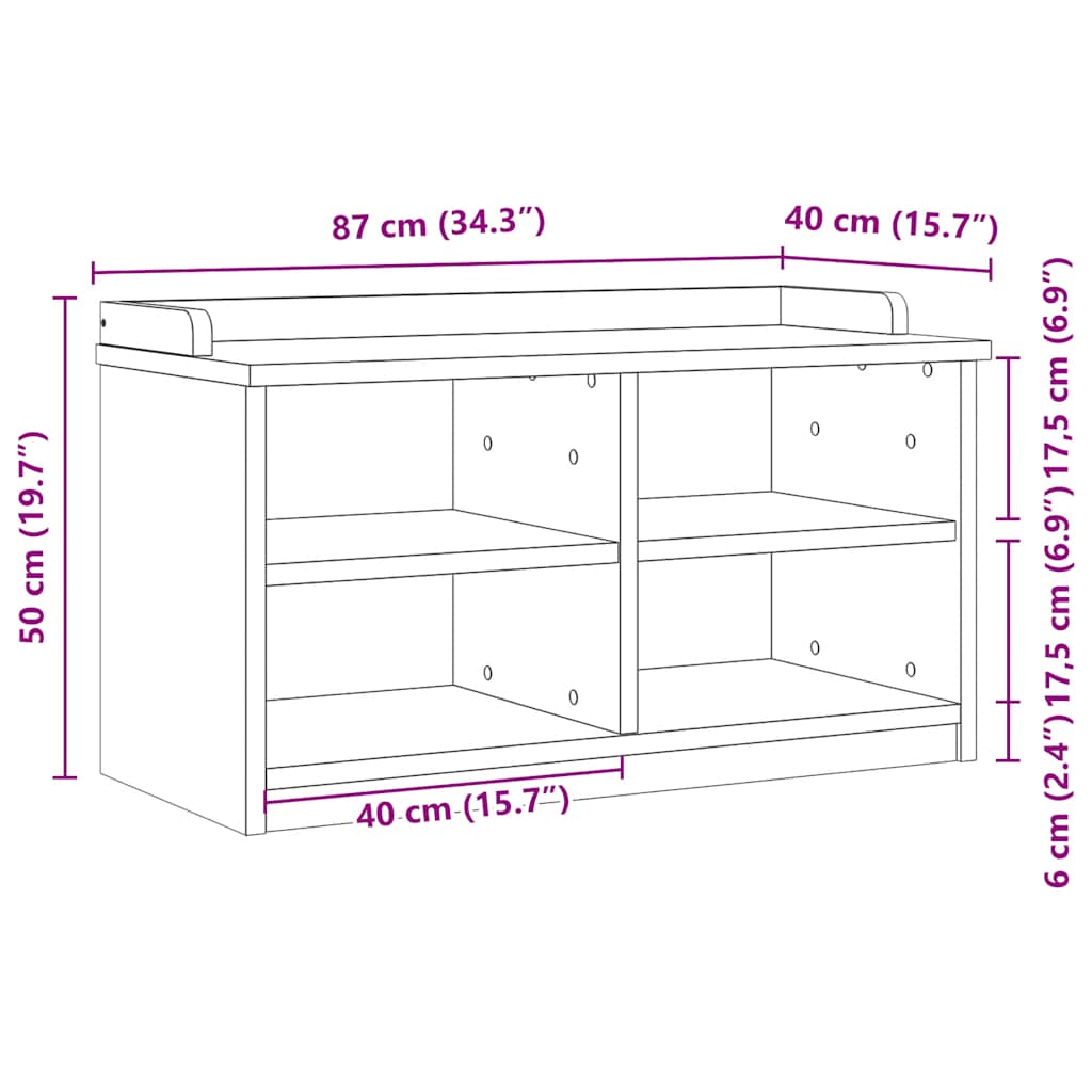 Banc de couloir SANDNES 87x40x50 cm bois de pin massif - XIOS