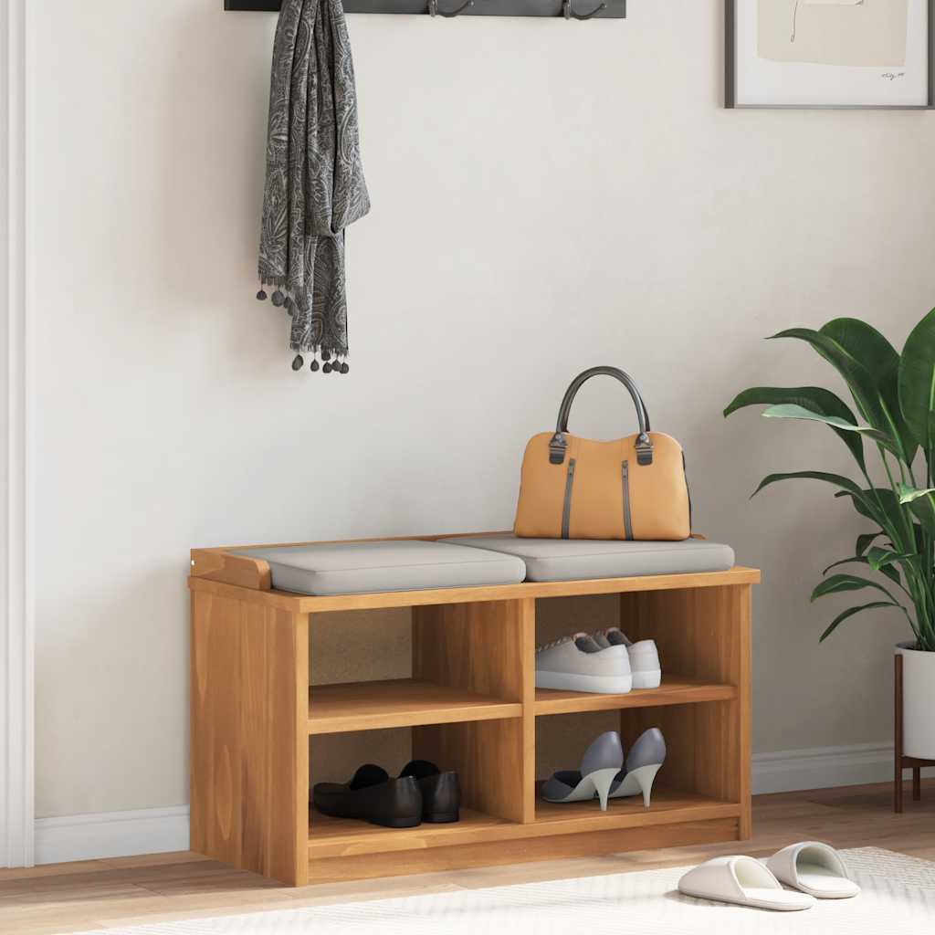 Banc de couloir SANDNES 87x40x50 cm bois de pin massif - XIOS