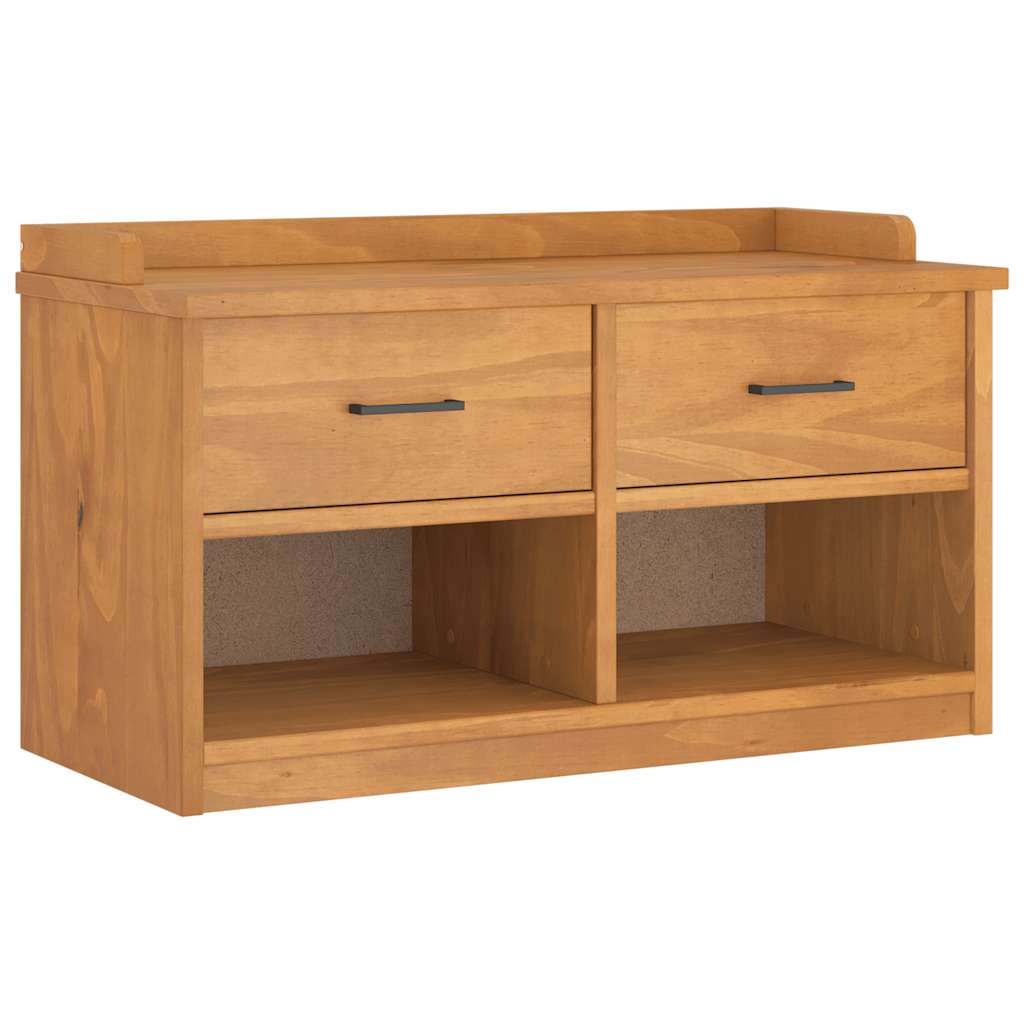 Banc de couloir SANDNES 87x40x50 cm bois de pin massif - XIOS