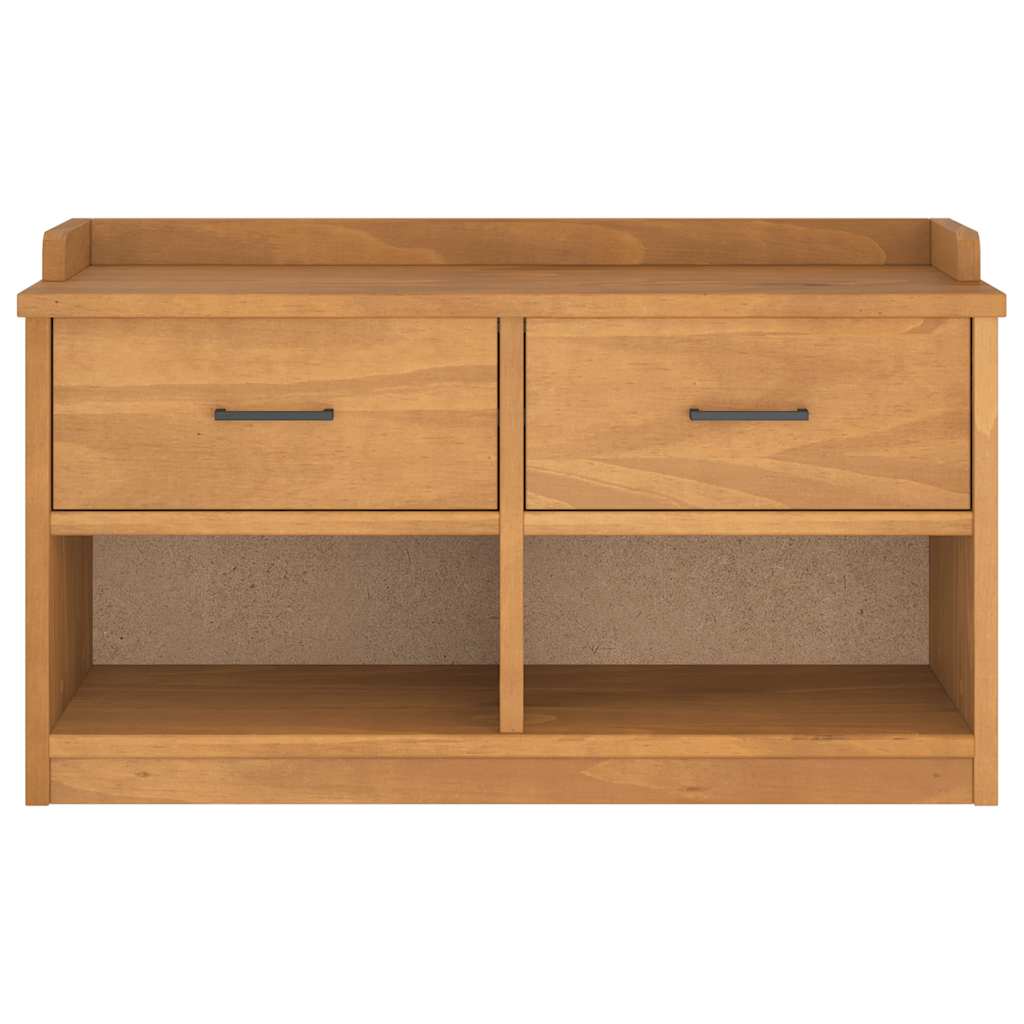 Banc de couloir SANDNES 87x40x50 cm bois de pin massif - XIOS