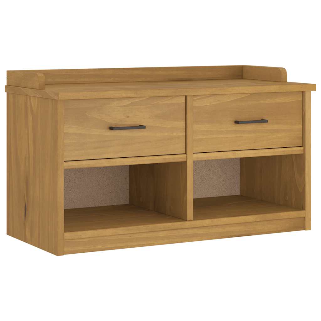 Banc de couloir SANDNES 87x40x50 cm bois de pin massif - XIOS