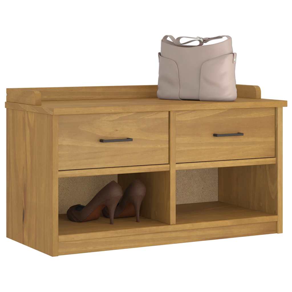 Banc de couloir SANDNES 87x40x50 cm bois de pin massif - XIOS