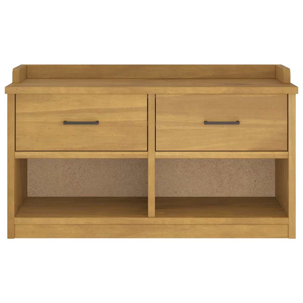 Banc de couloir SANDNES 87x40x50 cm bois de pin massif - XIOS