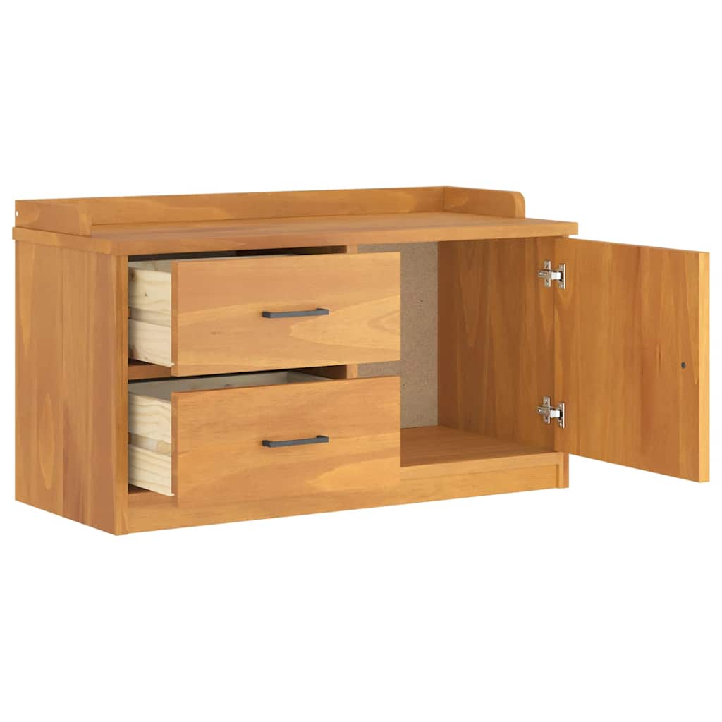 Banc de couloir SANDNES 87x40x50 cm bois de pin massif - XIOS