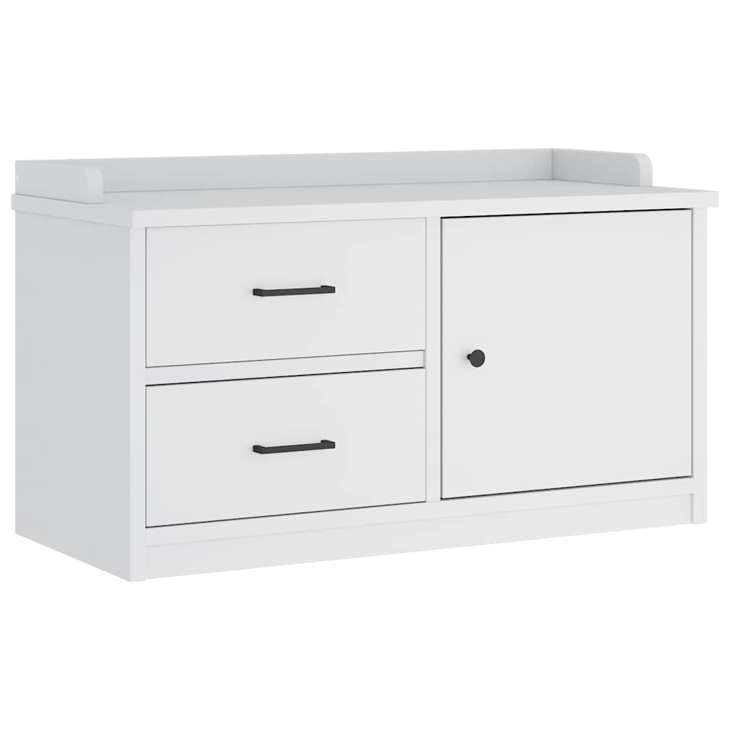 Banc de couloir SANDNES blanc 87x40x50 cm bois de pin massif - XIOS