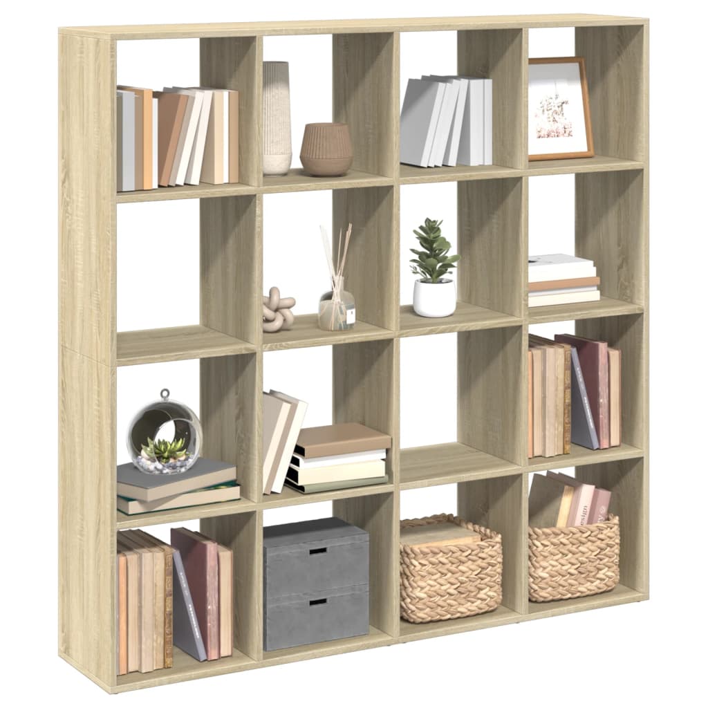Bibliothèque chêne sonoma 137,5x29x137,5 cm bois d'ingénierie - XIOS