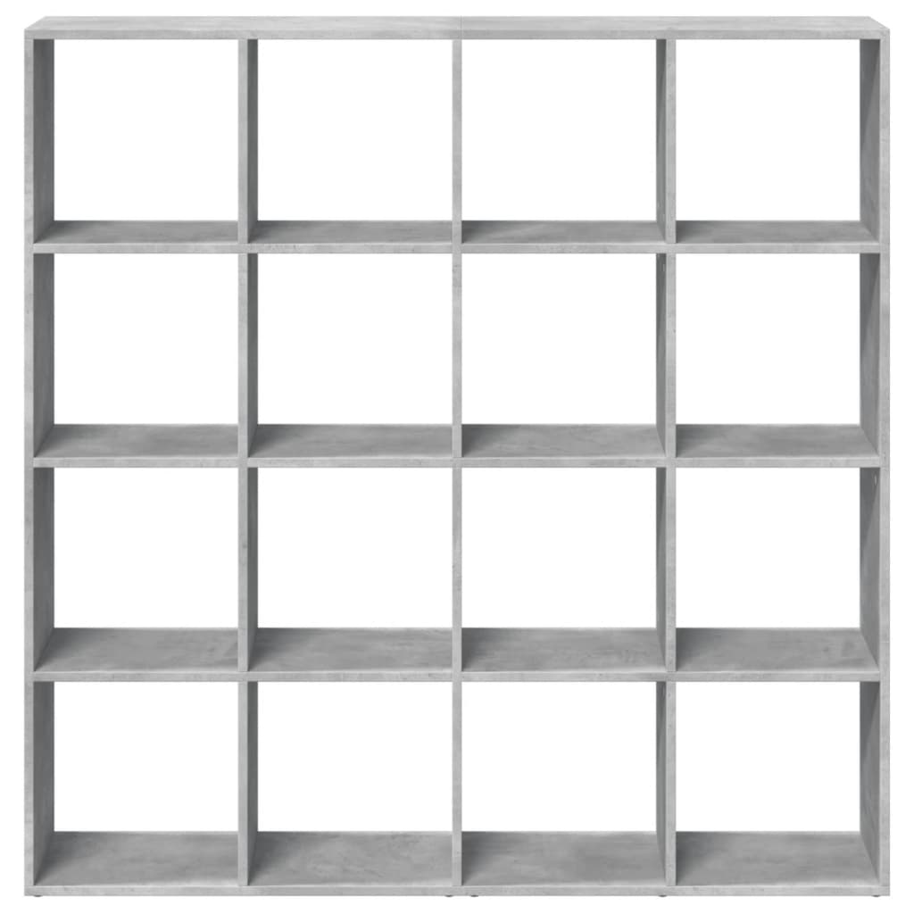 Bibliothèque gris béton 137,5x29x137,5 cm bois d'ingénierie - XIOS