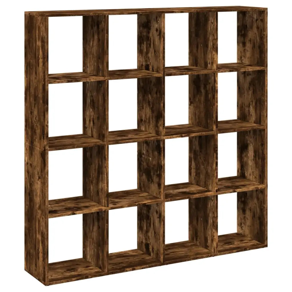 Bibliothèque chêne fumé 137,5x29x137,5 cm bois d’ingénierie - XIOS