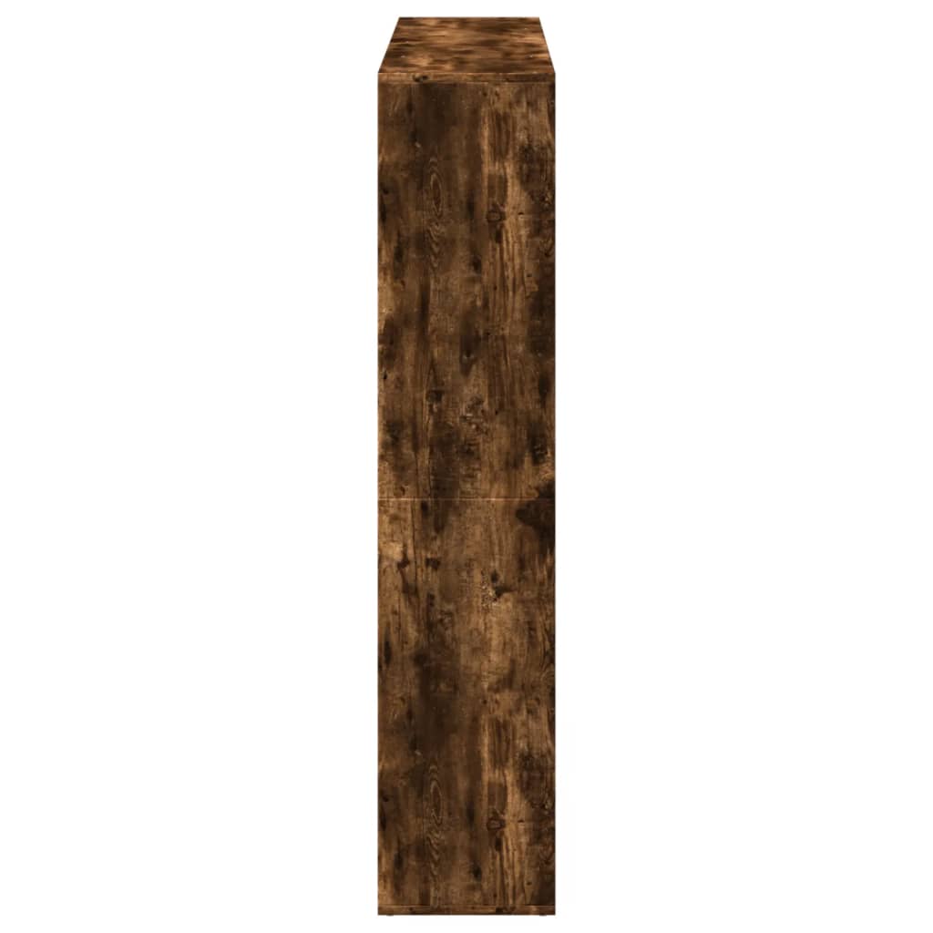 Bibliothèque chêne fumé 137,5x29x137,5 cm bois d'ingénierie - XIOS
