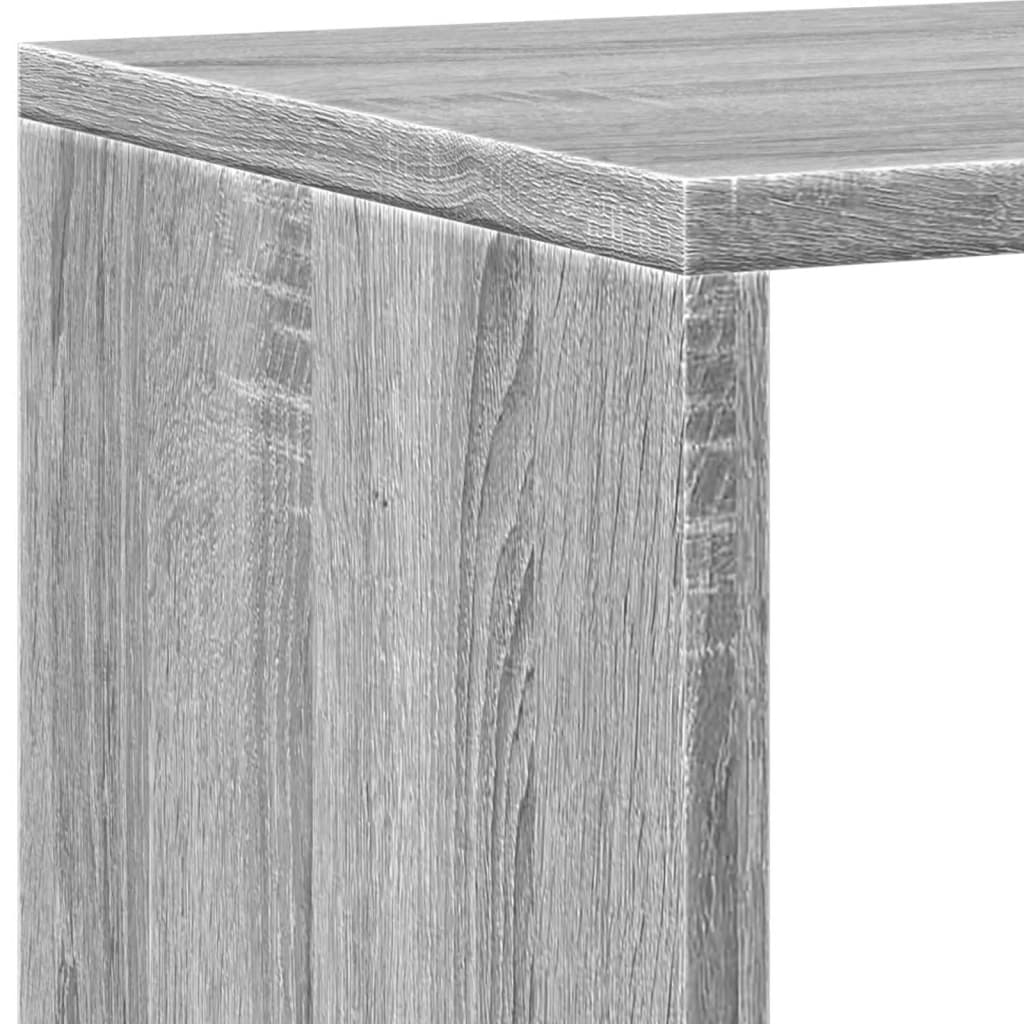 Bibliothèque sonoma gris 137,5x29x137,5 cm bois d'ingénierie - XIOS