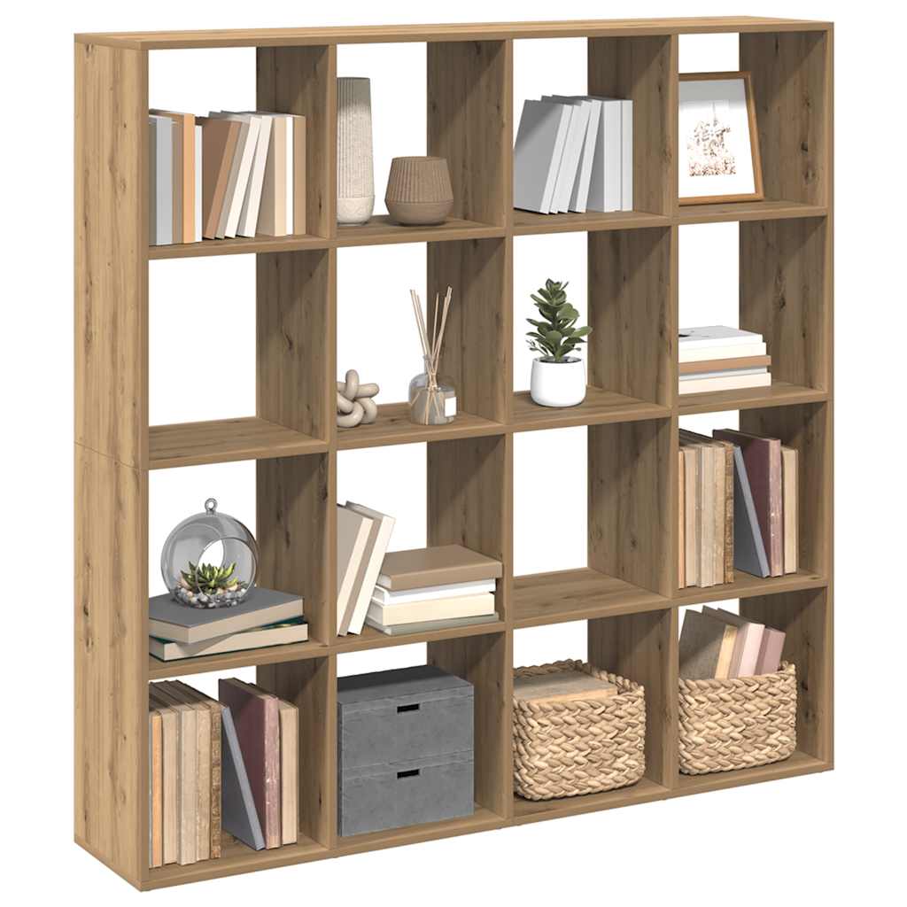 Bibliothèque chêne artisanal 102x29x143 cm bois d'ingénierie - XIOS