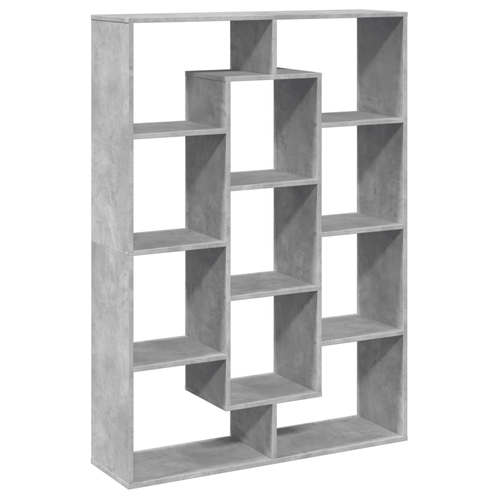 Bibliothèque gris béton 102x29x143 cm bois d'ingénierie - XIOS