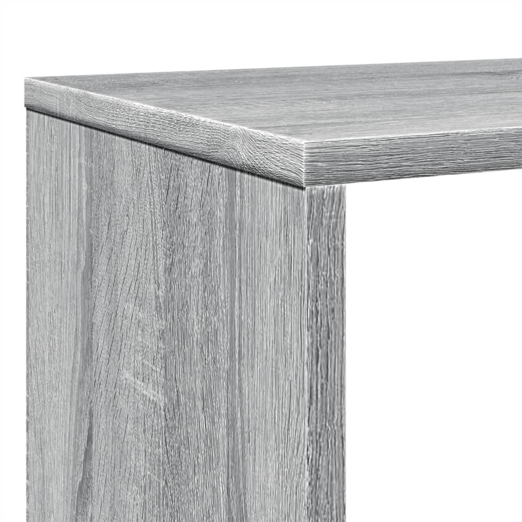 Bibliothèque sonoma gris 102x29x143 cm bois d'ingénierie - XIOS