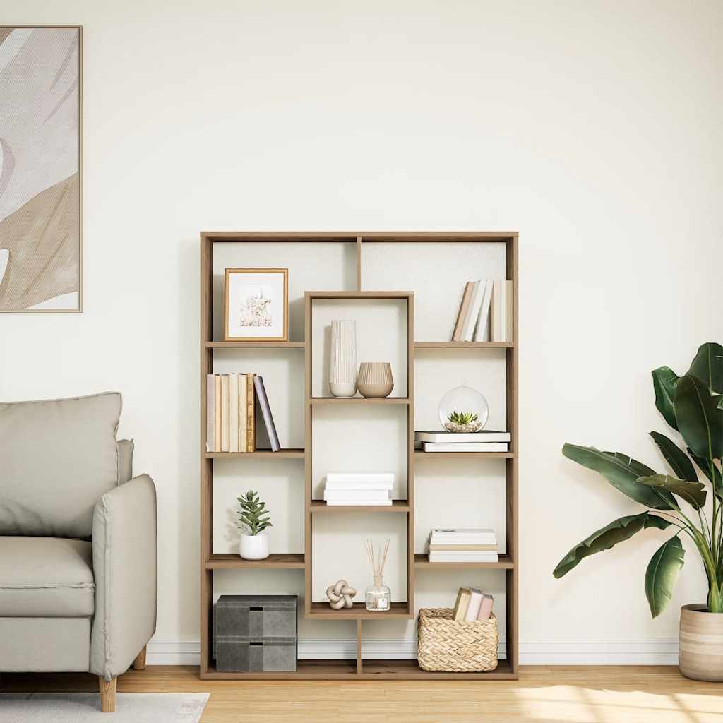 Bibliothèque chêne artisanal 102x29x143 cm bois d'ingénierie