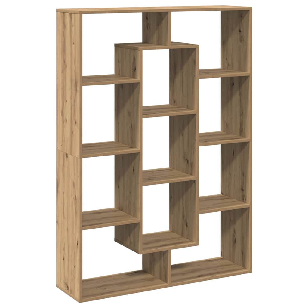Bibliothèque chêne artisanal 102x29x143 cm bois d'ingénierie