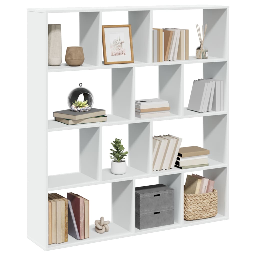 Bibliothèque blanc 132x29x141,5 cm bois d'ingénierie - XIOS