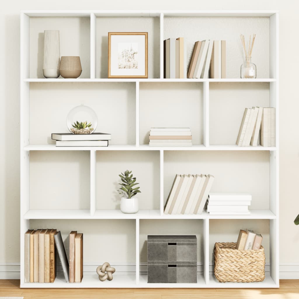 Bibliothèque blanc 132x29x141,5 cm bois d'ingénierie - XIOS