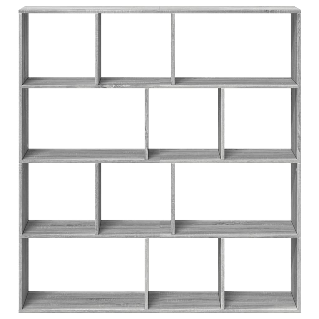Bibliothèque sonoma gris 132x29x141,5 cm bois d'ingénierie - XIOS