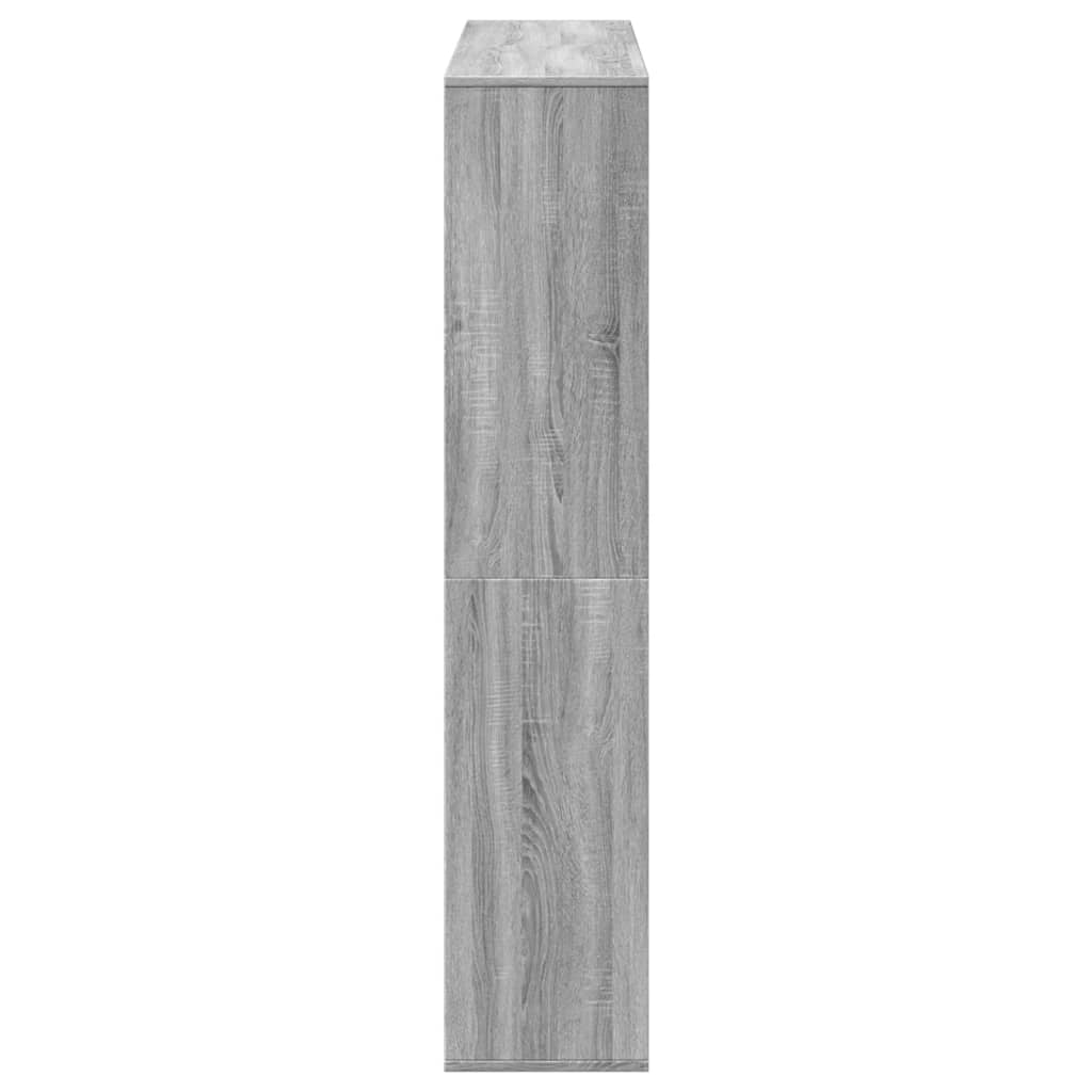 Bibliothèque sonoma gris 132x29x141,5 cm bois d'ingénierie - XIOS