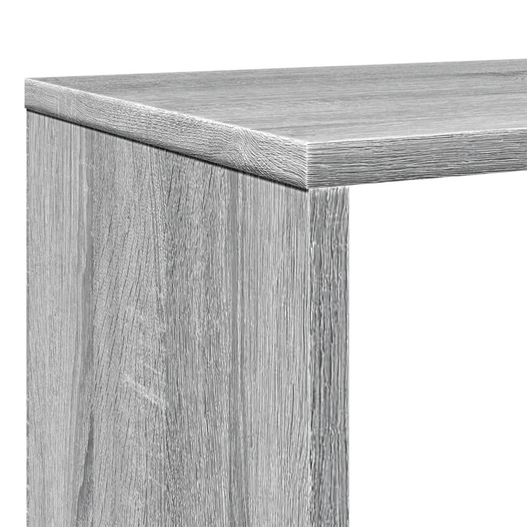 Bibliothèque sonoma gris 132x29x141,5 cm bois d'ingénierie - XIOS