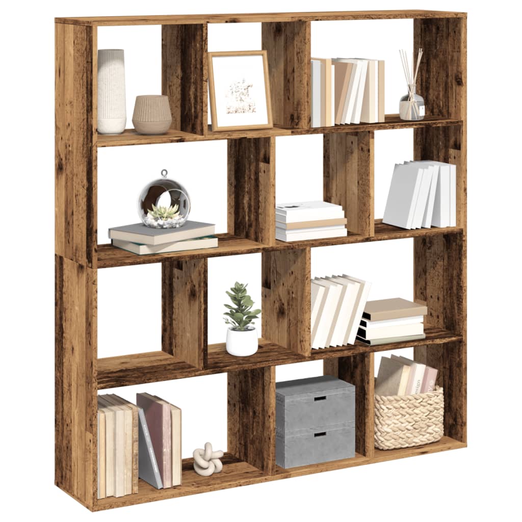 Bibliothèque vieux bois 132x29x141,5 cm bois d'ingénierie - XIOS