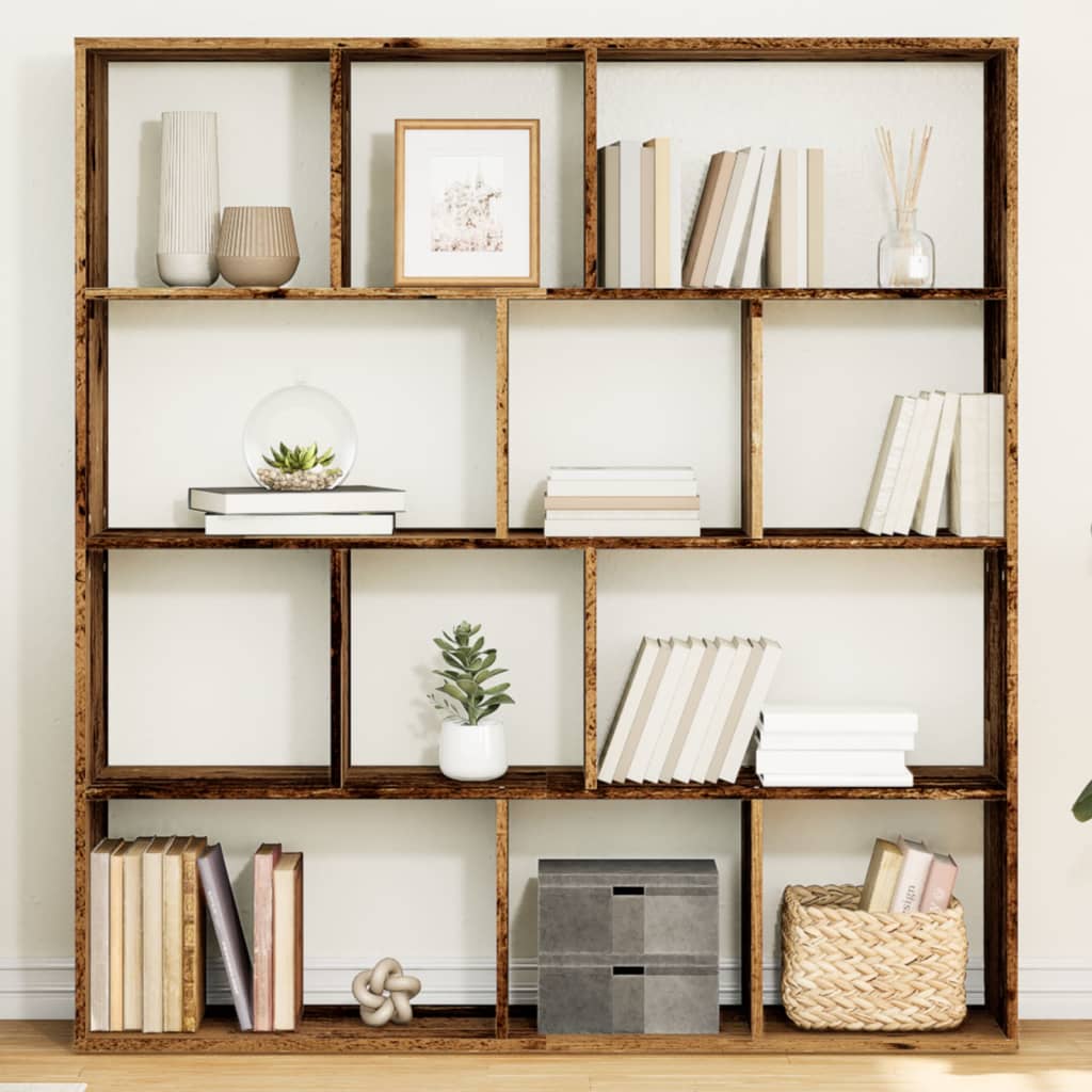 Bibliothèque vieux bois 132x29x141,5 cm bois d'ingénierie - XIOS