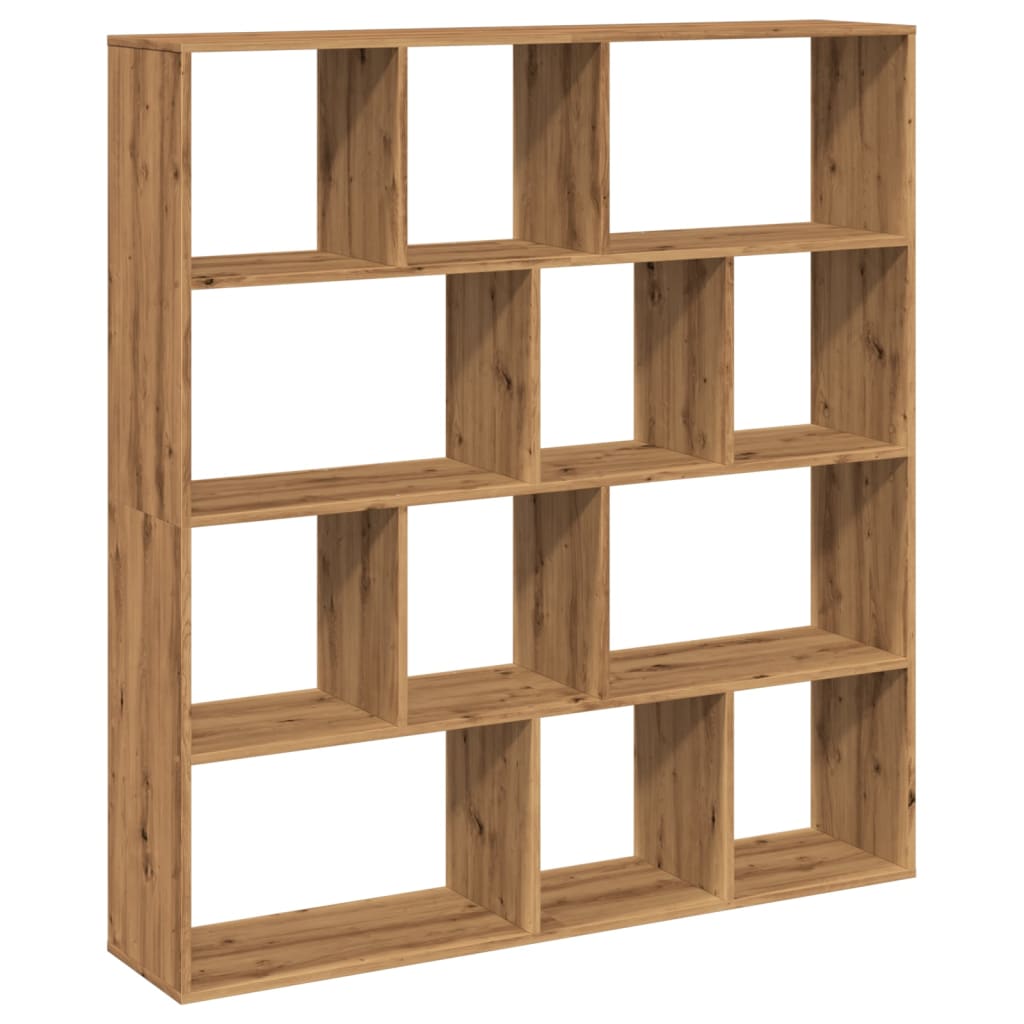 Bibliothèque chêne artisanal 132x29x141,5 cm bois d'ingénierie - XIOS