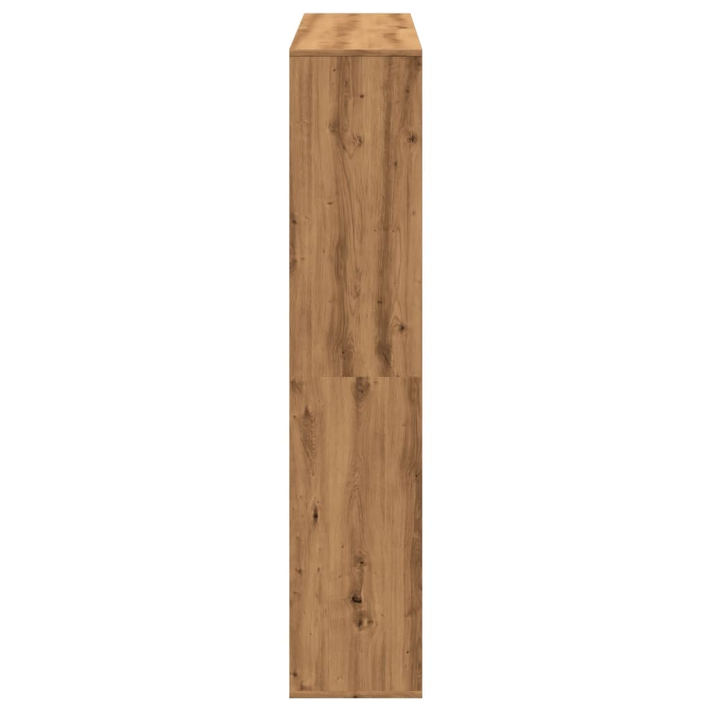 Bibliothèque chêne artisanal 132x29x141,5 cm bois d'ingénierie - XIOS