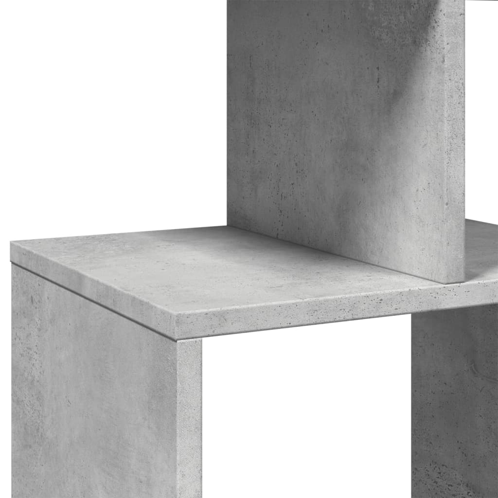 Bibliothèque gris béton 92x29x188 cm bois d'ingénierie - XIOS