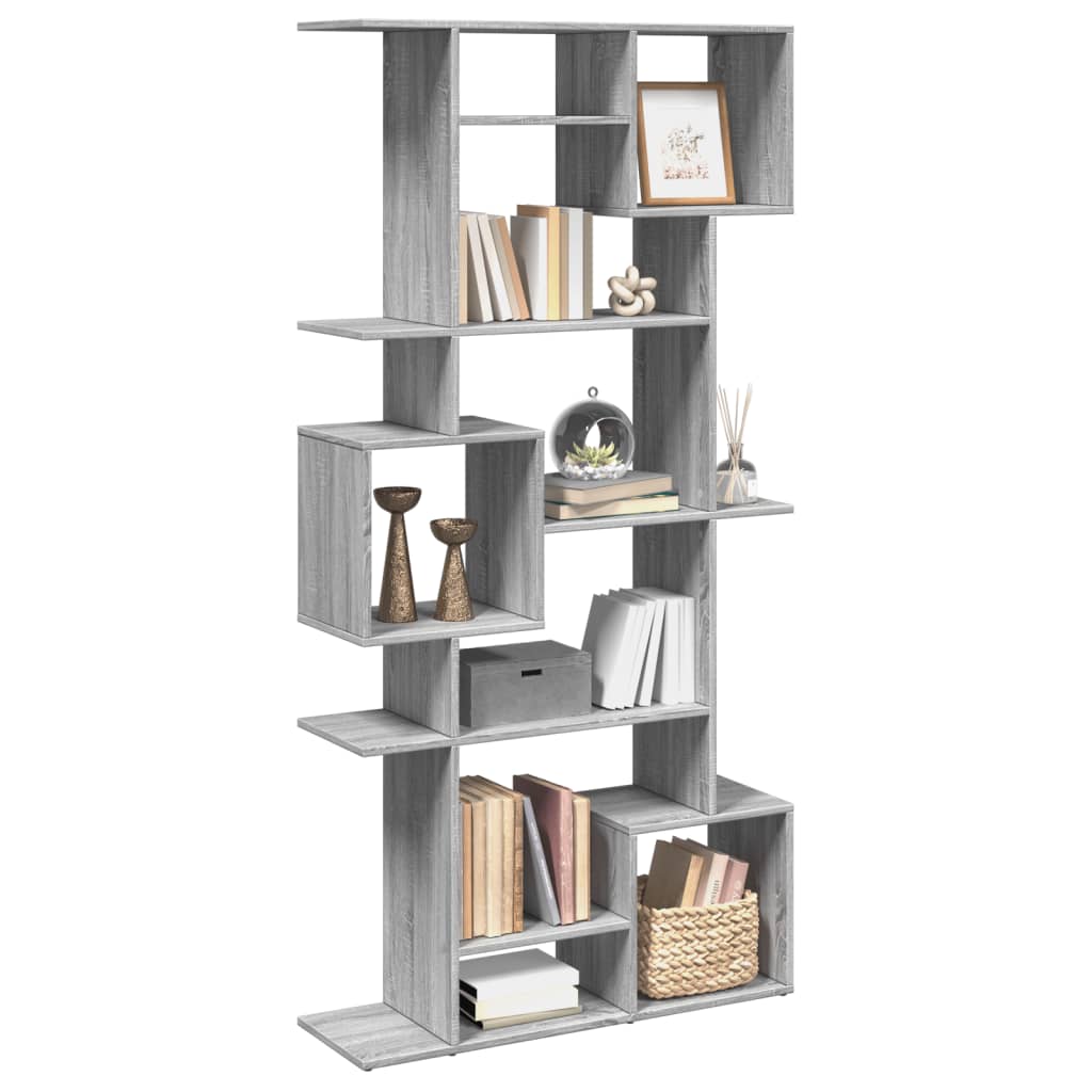 Bibliothèque sonoma gris 92x29x188 cm bois d'ingénierie - XIOS