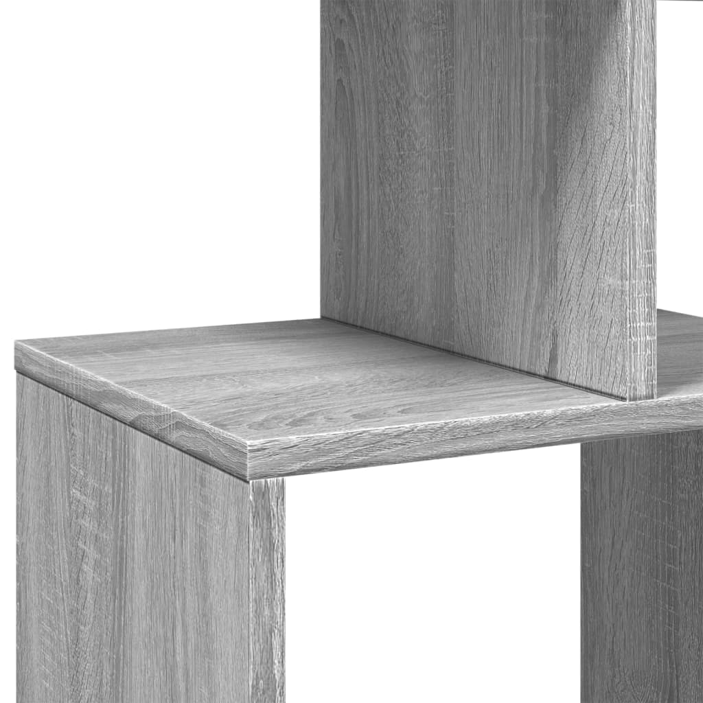 Bibliothèque sonoma gris 92x29x188 cm bois d'ingénierie - XIOS