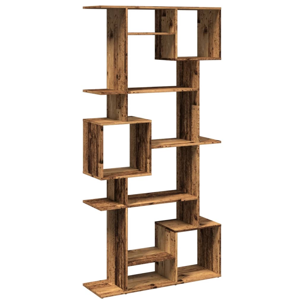 Bibliothèque vieux bois 92x29x188 cm bois d'ingénierie - XIOS