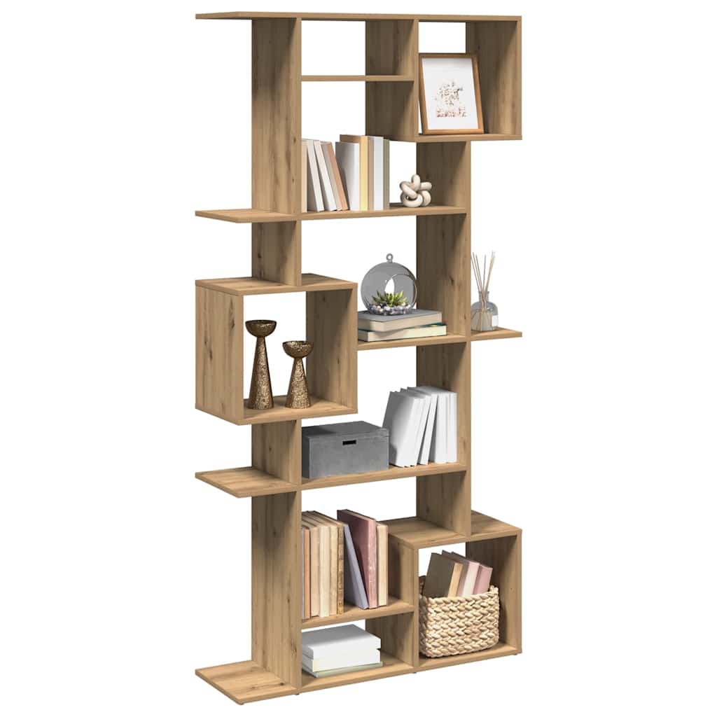 Bibliothèque chêne artisanal 92x29x188 cm bois d'ingénierie - XIOS