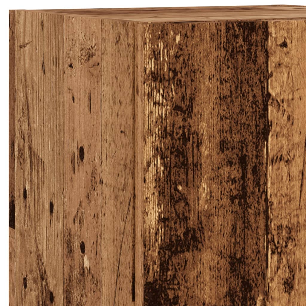 Meuble TV avec lumières LED vieux bois 30,5x30x102 cm - XIOS