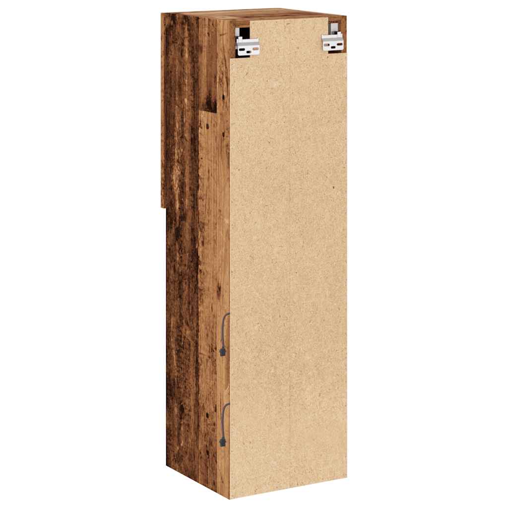 Meubles TV avec lumières LED 2 pcs vieux bois 30,5x30x102 cm - XIOS