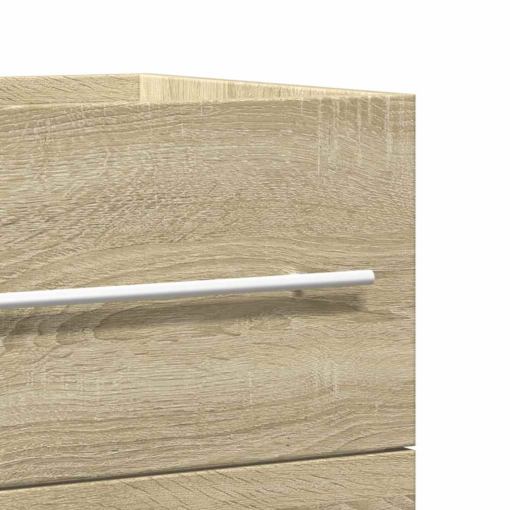 Armoire d'évier Chêne sonoma 100x38,5x48 cm Aggloméré Ensembles de mobilier pour salles de bains vidaXL