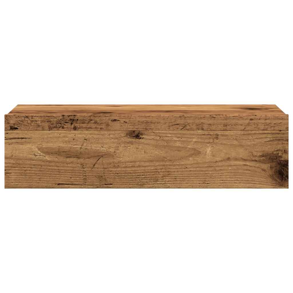 Meuble TV avec éclairage LED vieux bois 60x35x15,5 cm - XIOS