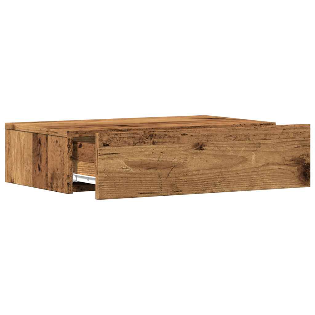 Meuble TV avec éclairage LED vieux bois 60x35x15,5 cm - XIOS