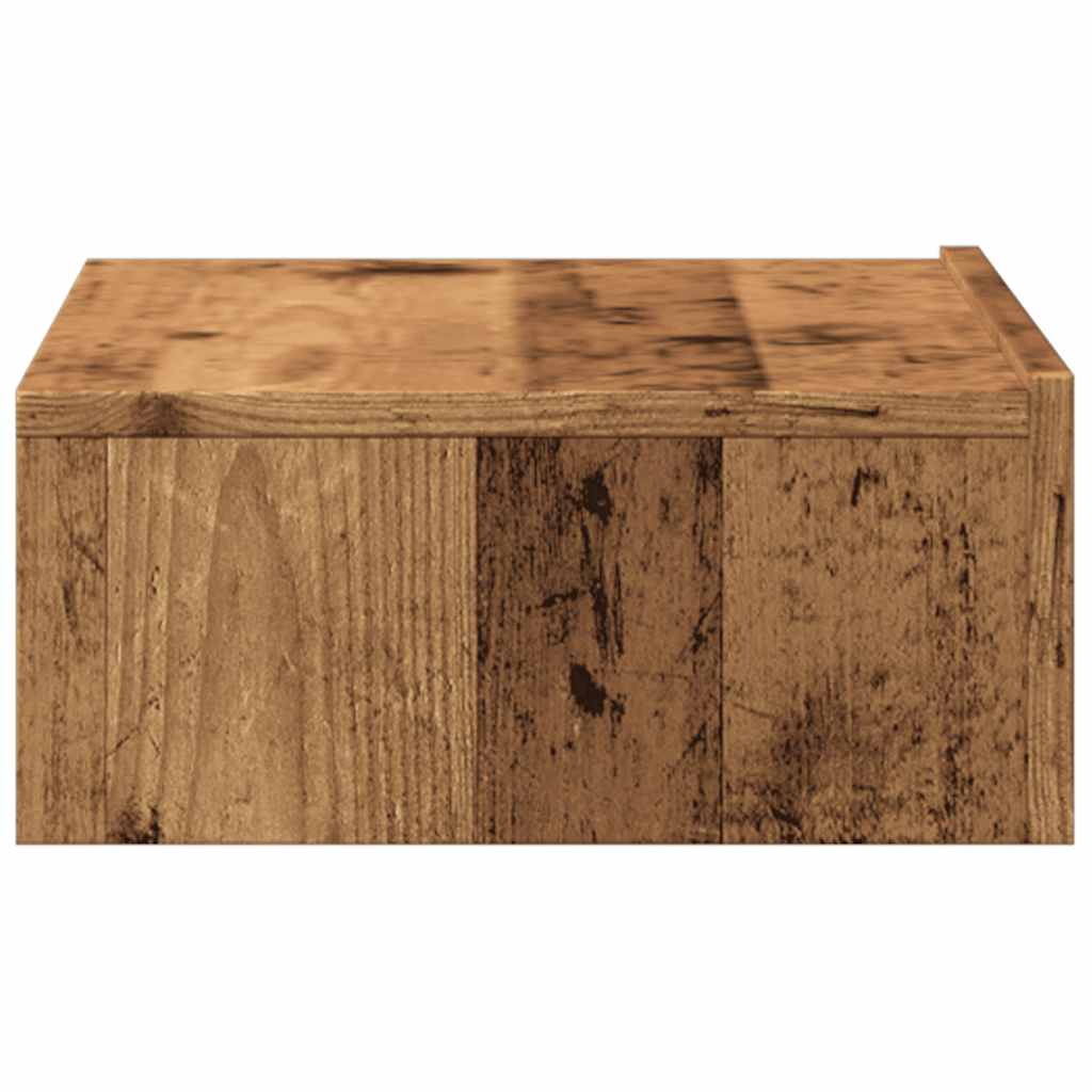 Meuble TV avec éclairage LED vieux bois 60x35x15,5 cm - XIOS
