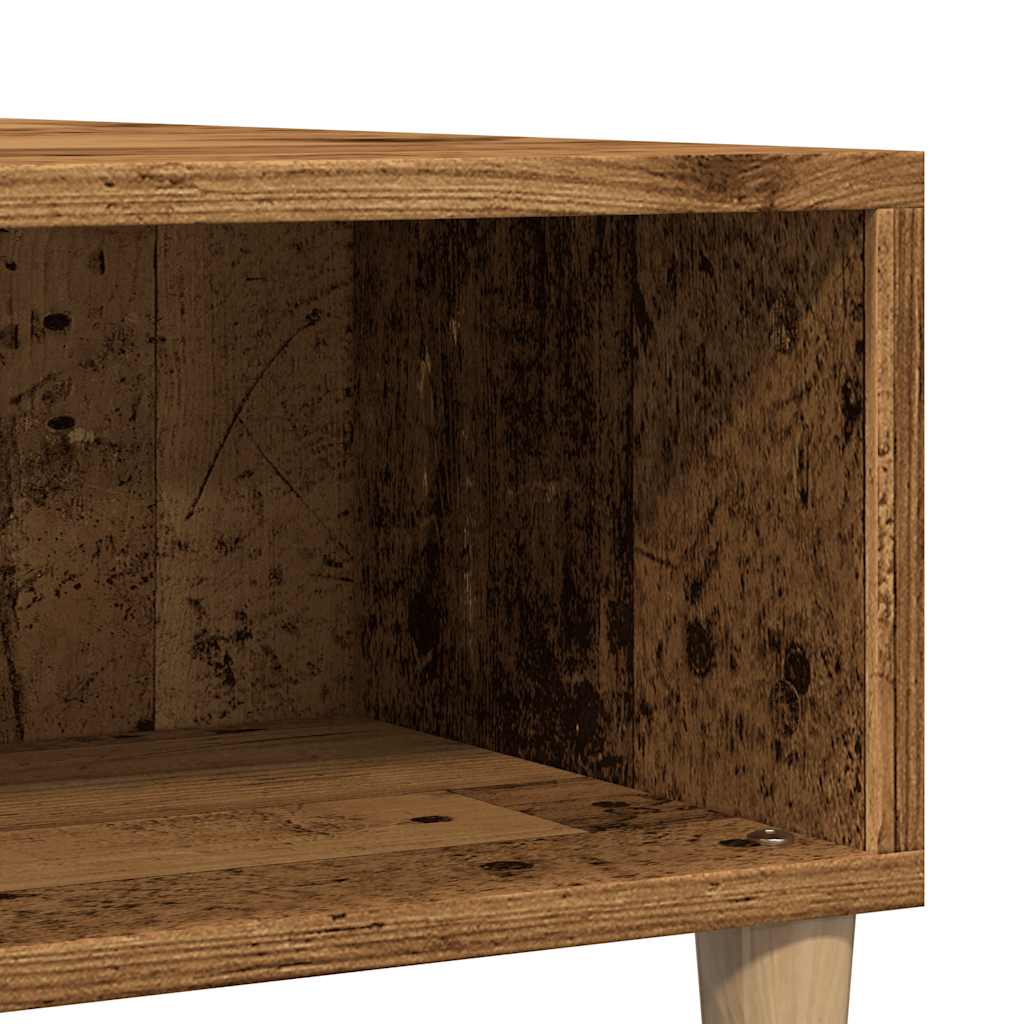 Table basse vieux bois 60x60x30 cm bois d'ingénierie - XIOS