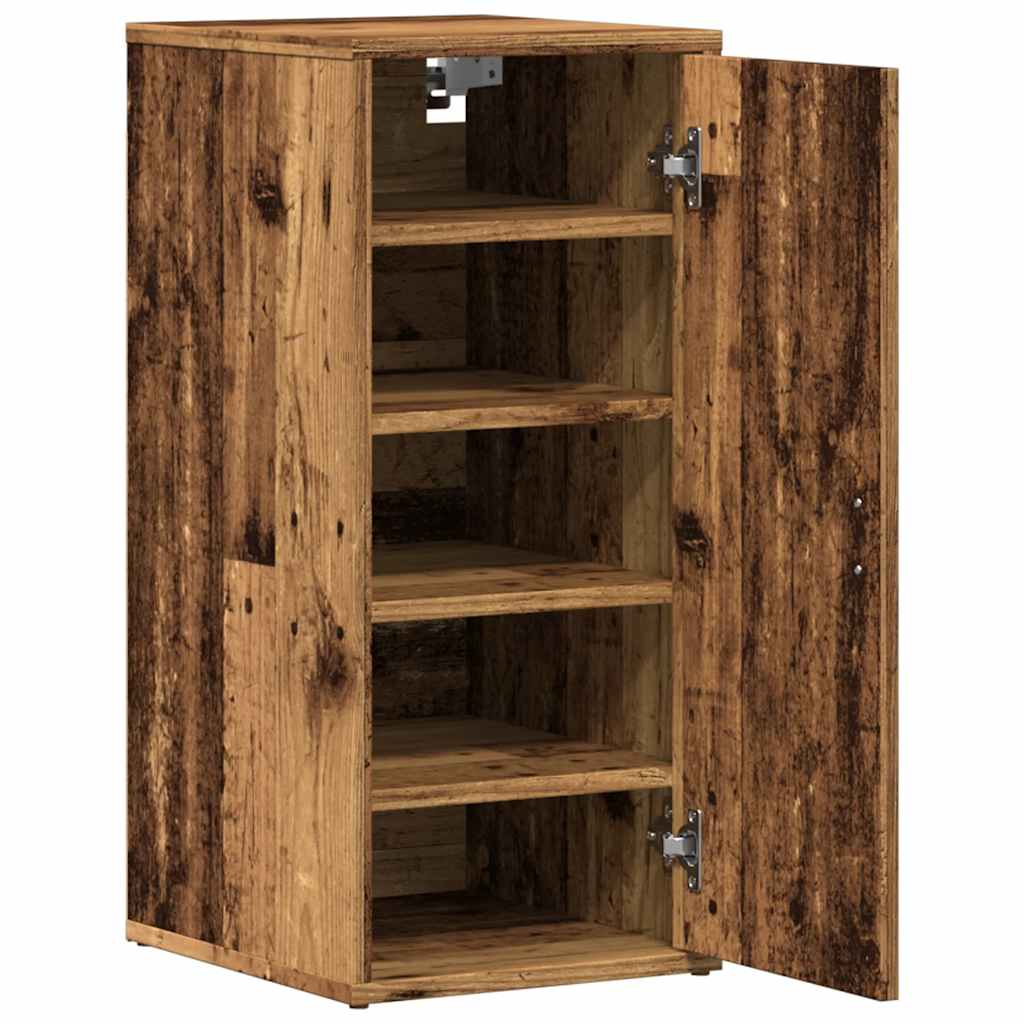 Armoire à chaussures vieux bois 32x35x70 cm bois d'ingénierie - XIOS