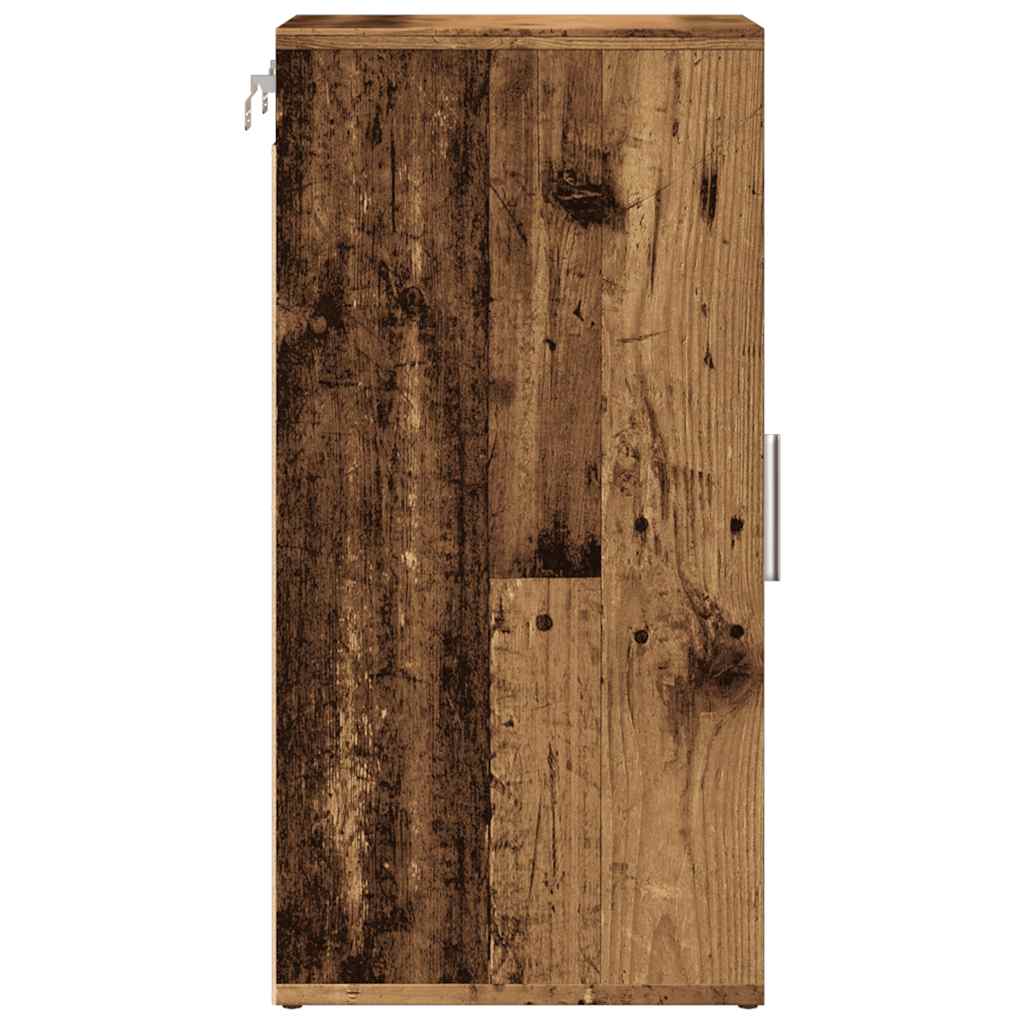 Armoire à chaussures vieux bois 32x35x70 cm bois d'ingénierie - XIOS
