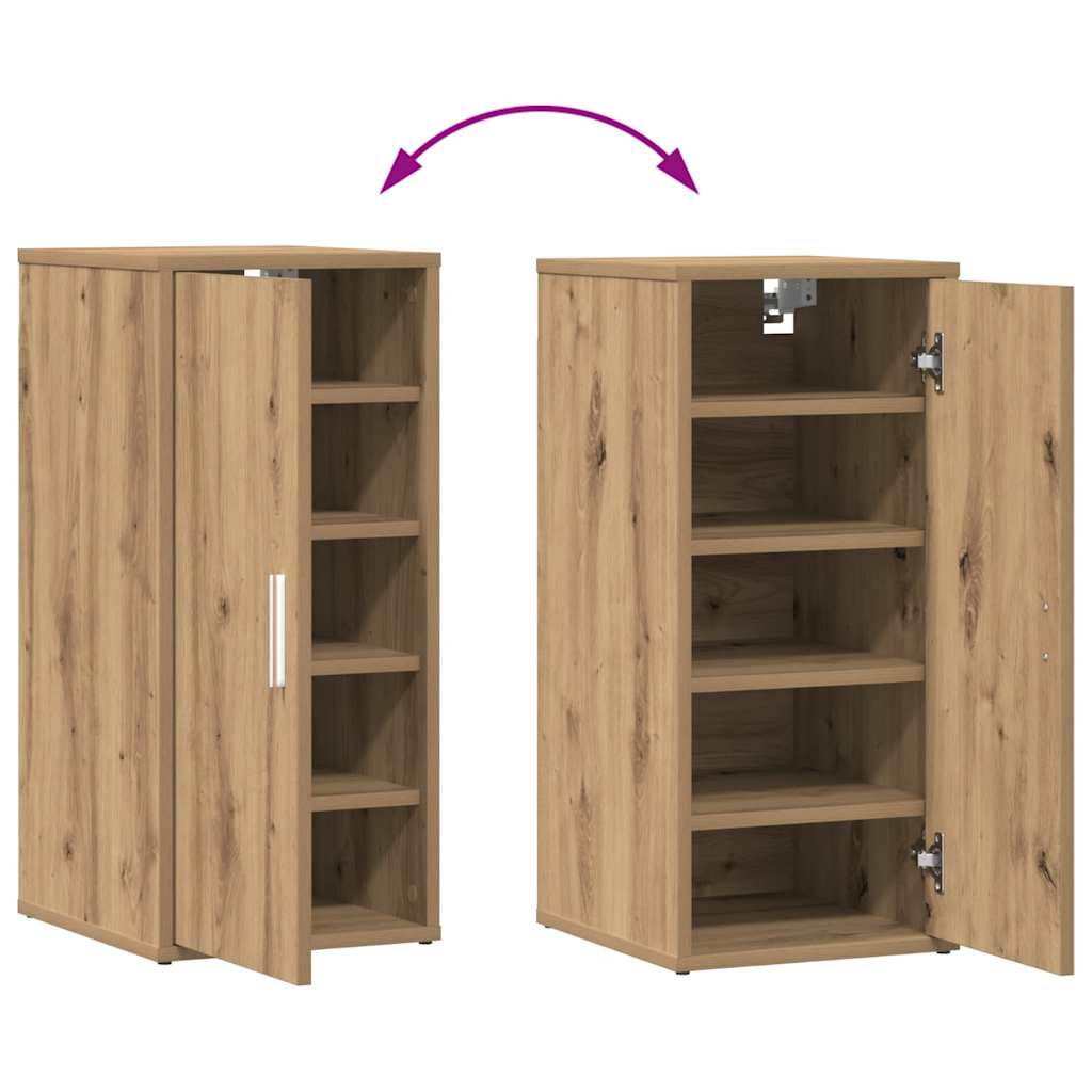 Armoire à chaussures chêne artisanal bois d'ingénierie - XIOS