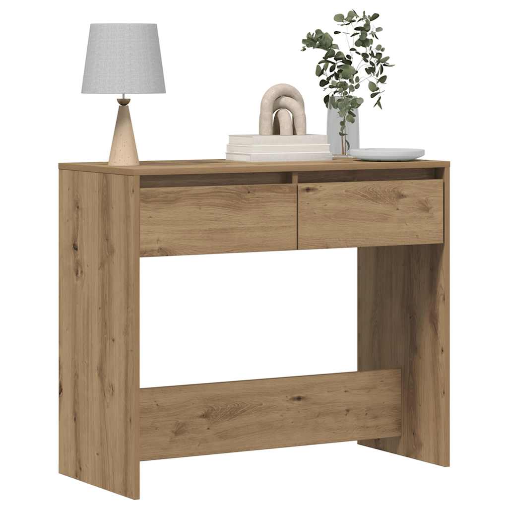 Table console chêne artisanal 89x41x76,5 cm bois d'ingénierie - XIOS