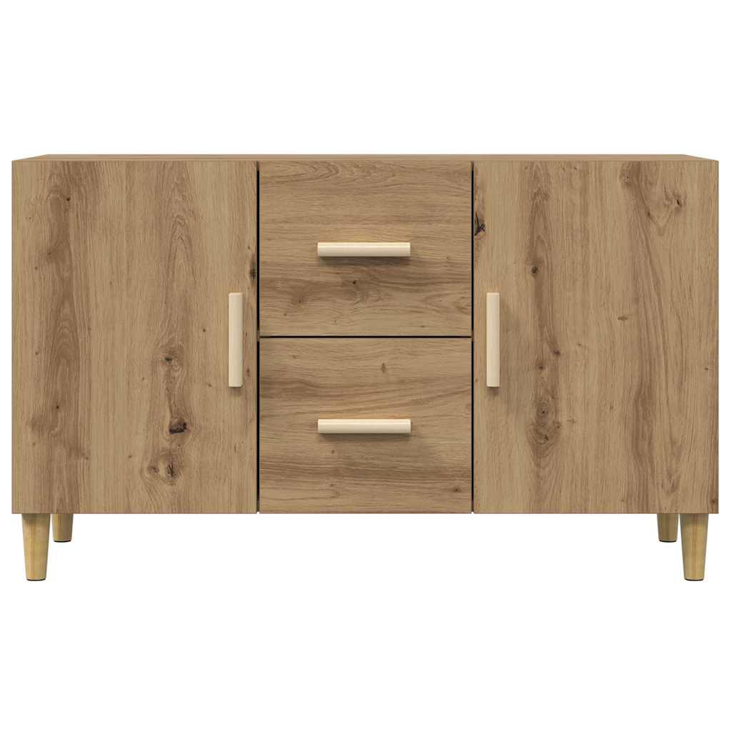 Buffet chêne artisanal 100x36x60 cm bois d'ingénierie - XIOS