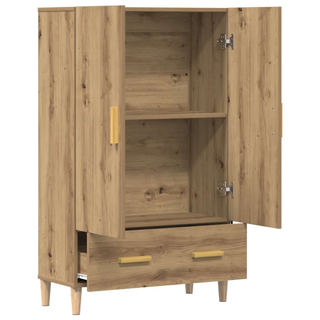 Buffet chêne artisanal 70x31x115 cm bois d'ingénierie - XIOS