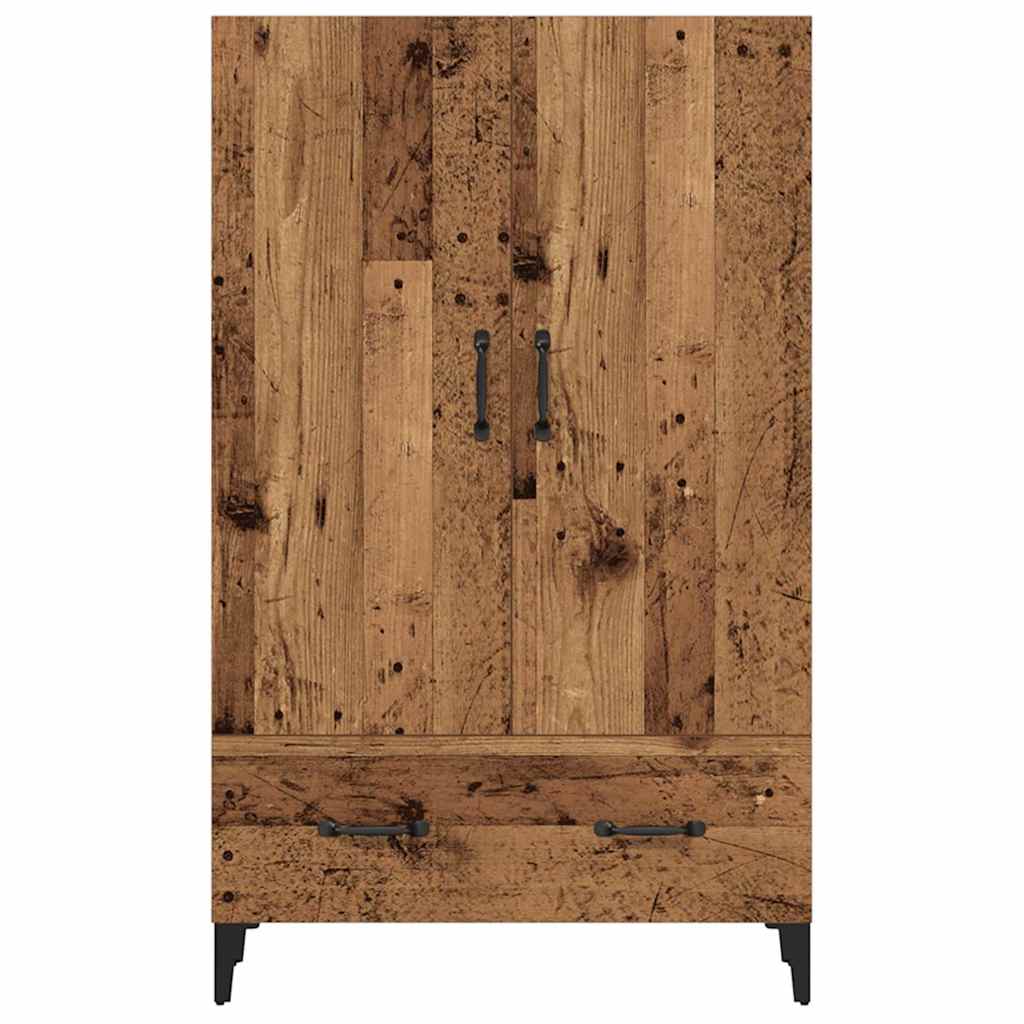 Buffet haut vieux bois 70x31x115 cm bois d'ingénierie - XIOS